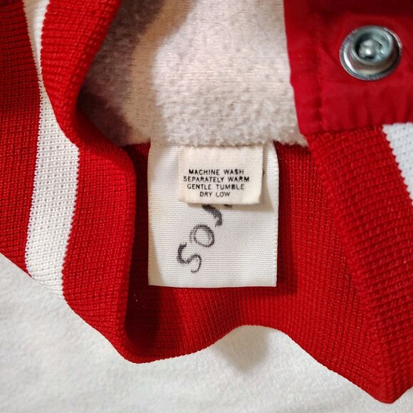 Vtg Disney EPCOT Center Mickey Kids Bomber Jacket Red Varsity Nylon 80s USA Sz 4 - Picture 7 of 12